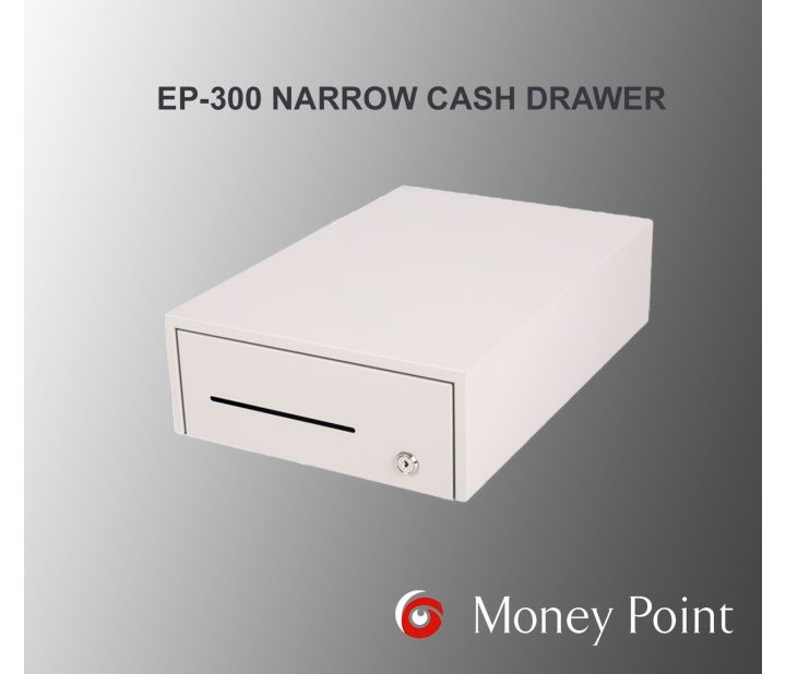 EP-300 NARROW CASH DRAWER WHITE MONEY POINT IRELAND