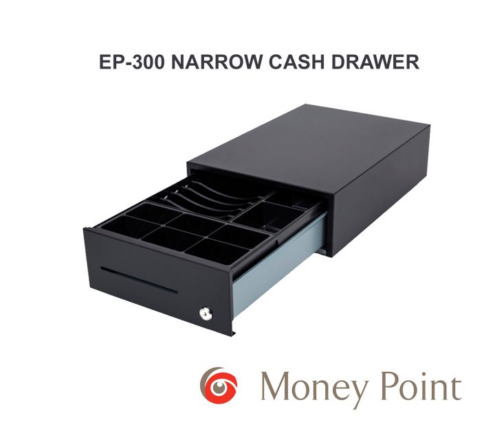 EP-300 NARROW CASH DRAWER VIEW OPEN MONEY POINT IRELAND